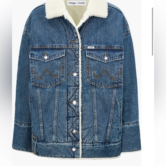 NWT STAUD + WRANGLER Biggest Jean Reversible Jacket size L/XL - Picture 6 of 7